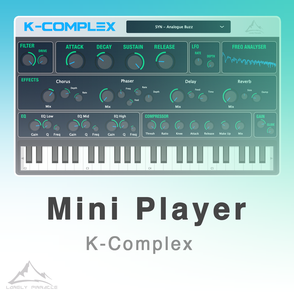 K-COMPLEX MINI PLAYER VSTI ROMPLER VST / Audio Unit